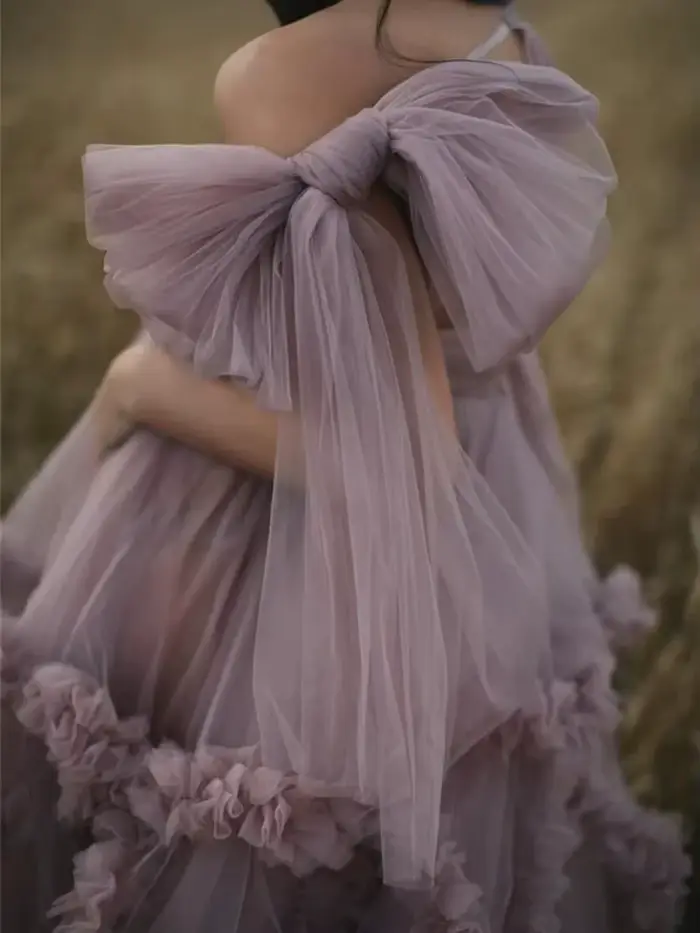 Robes de soirée de maternité rose poussiéreux