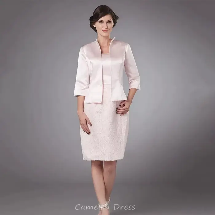 Robe de mère de la mariée personnalisée, robe élégante pour femmes avec appliques, deux pièces, long
