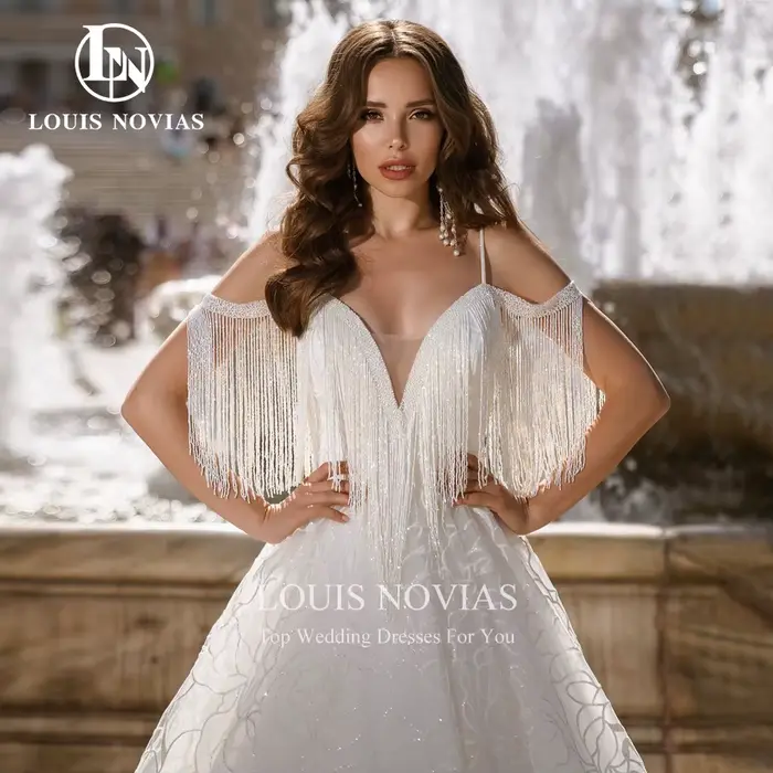 Modiis-Robe de mariée A-Line perlée