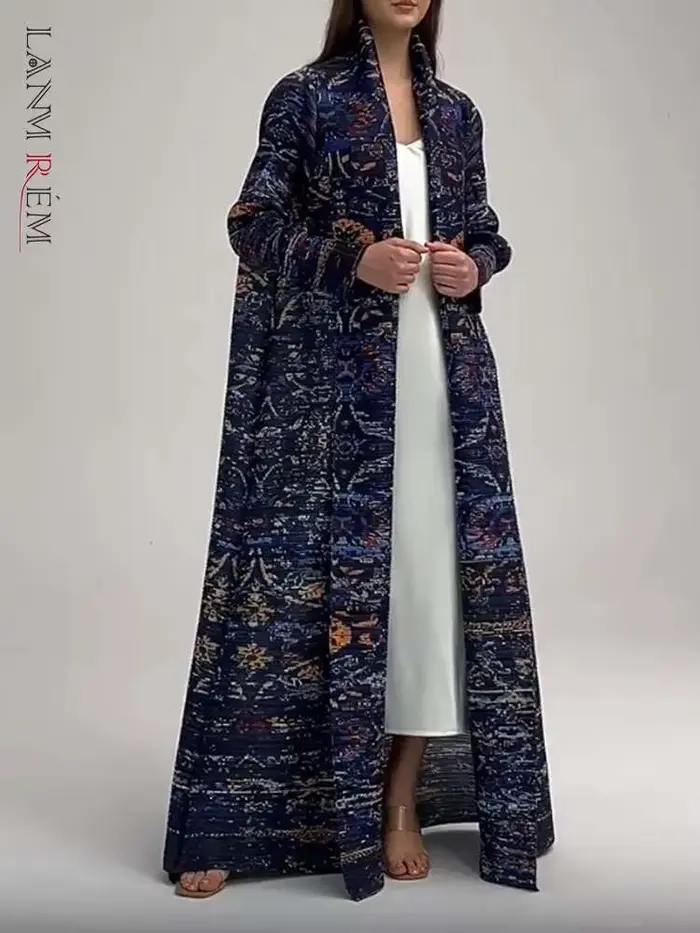 Robe imprimée bleu marine plissée pour femme taille unique style streetwear polyvalente tout l'année occassions spéciales