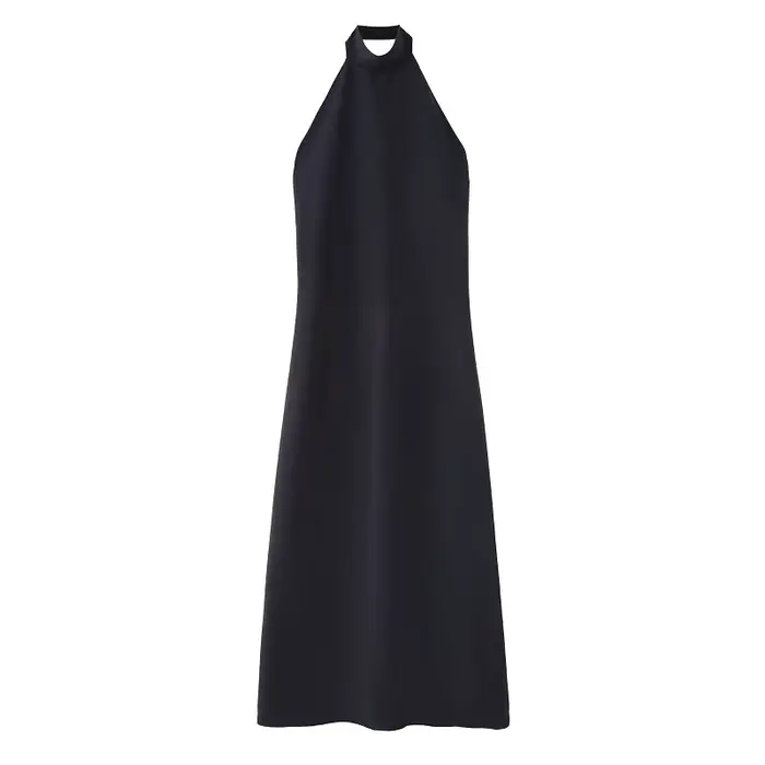 MUJER froncé licou robe femme épaules dénudées robes longues pour les femmes Sexy dos nu robes de so