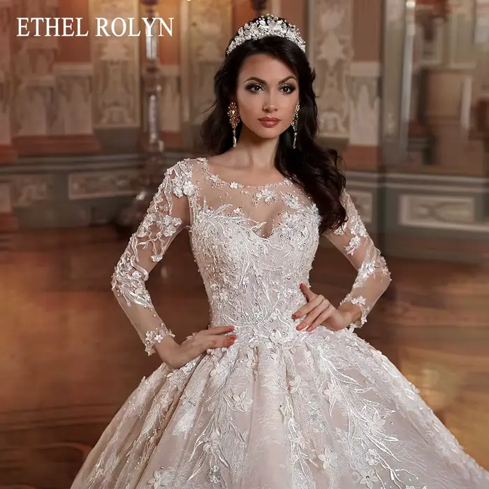ETHEL ROCircN-Robe de Mariée de Luxe pour Femme