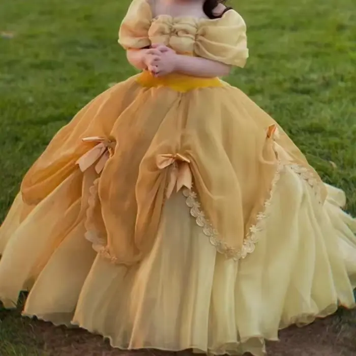Robe de mariée pour filles, robe de fête faite à la main, costume de mariage boutique pour filles, r