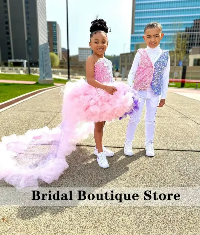 Robe à fleurs de luxe pour filles
