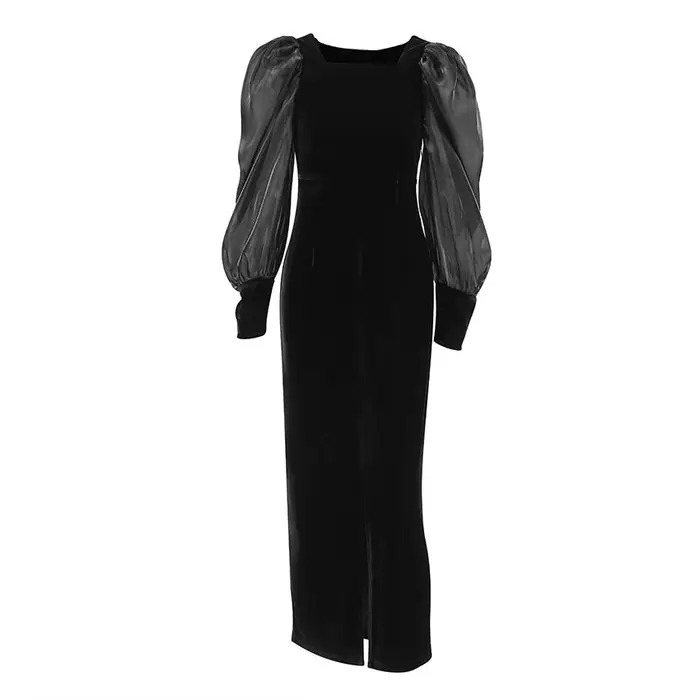 Robe moelleuse à ajustement droit - Robe courte tendance pour le style européen
