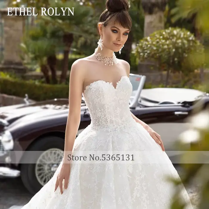 ETHEL ROLYN robe de mariée trapèze romantique perlée chérie dentelle