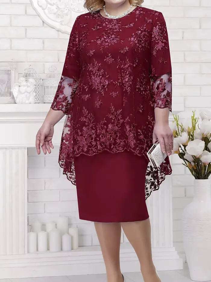 Grande taille robe pour femme nouveau ensemble deux pièces