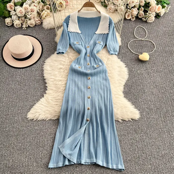 Robe longue décontractée pour femme REALEFT