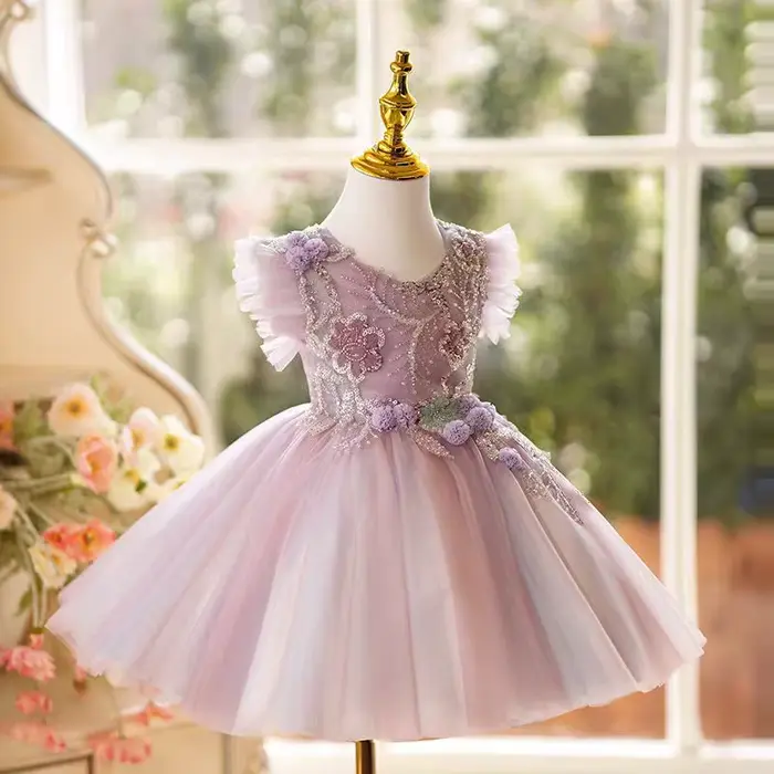 Jill Wish J481 Robe à fleurs lilas pour filles