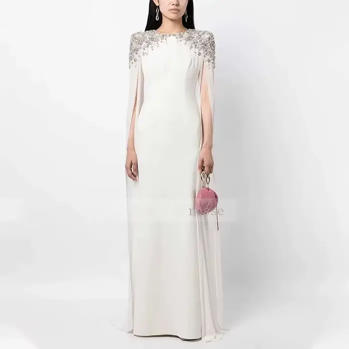 HIGH STREET Nouvelle Collection 2026 Robe de Soirée Longue Maxi pour Femme à Manches Longues Ornée d