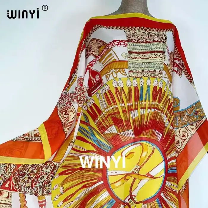 Robe longue imprimée chauve-souris pour femmes élégante robe de soirée robe éducative design de mode été automne 2021