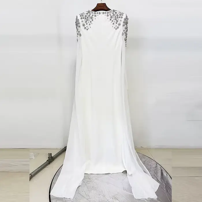 HIGH STREET Nouvelle Collection 2026 Robe de Soirée Longue Maxi pour Femme à Manches Longues Ornée d