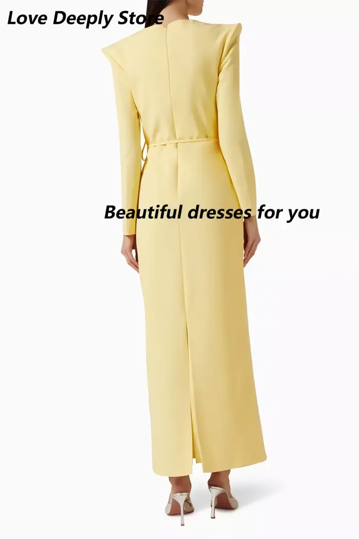 Robe de soirée jaune personnalisée