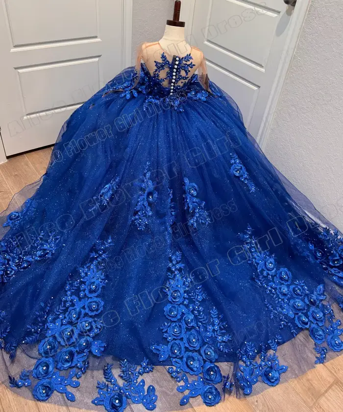 Robes de demoiselle d'honneur bleues personnalisées pour mariage