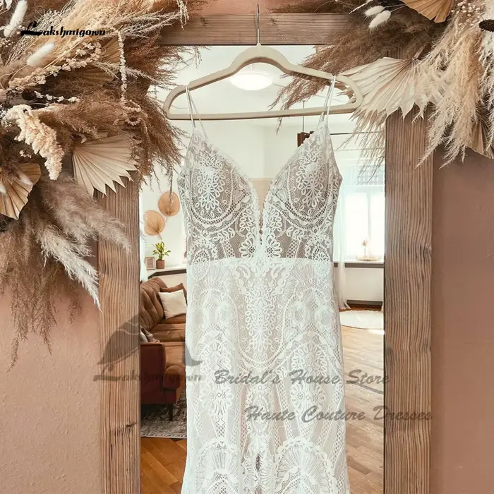 Robes de mariée sirène 2 en 1 avec traîne détachable