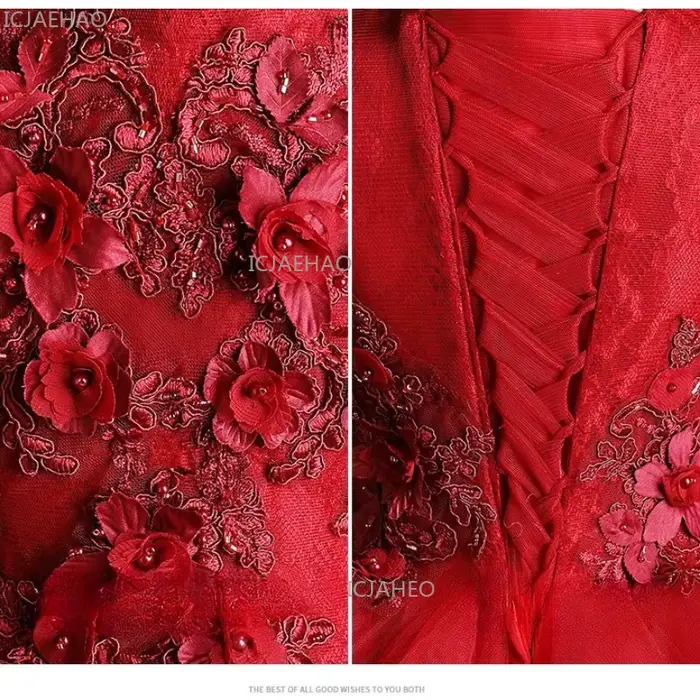 Robe de demoiselle d'honneur rouge