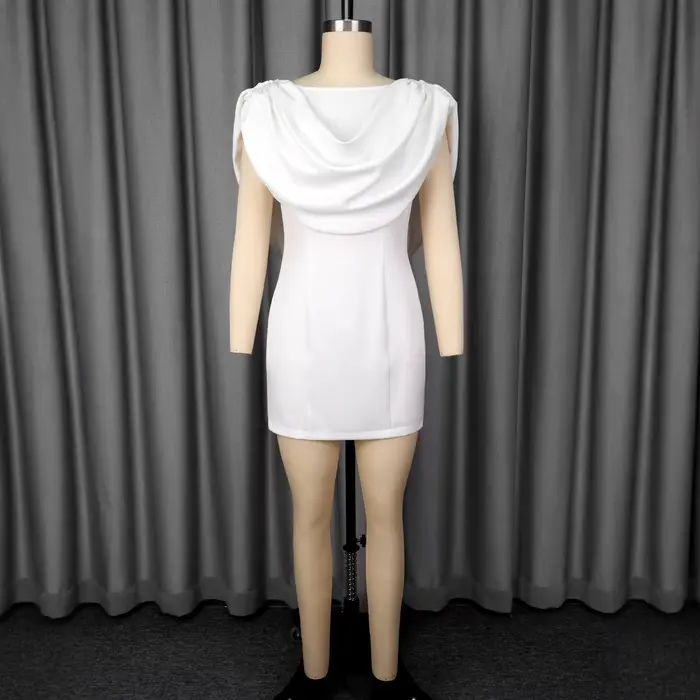 Robe courte blanche femme sexy y2k streetwear élégante pour soirées et travail occassions spéciales