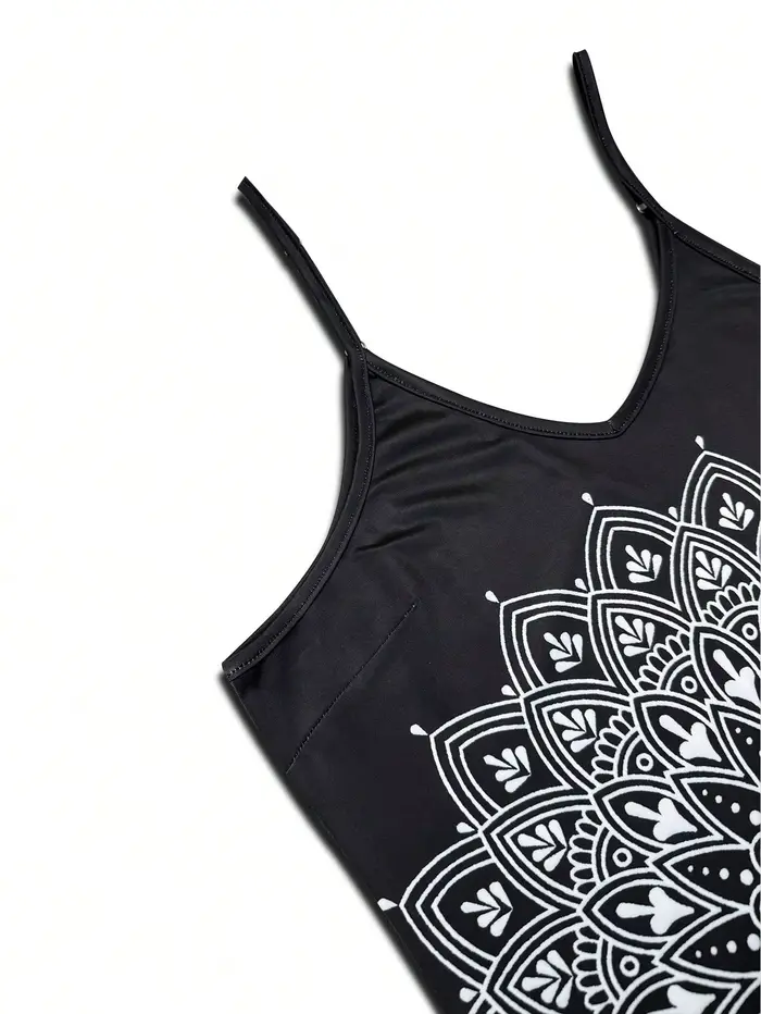Robe mi-longue pour femmes, Style ethnique occidental bohème, sans manches, à bretelles