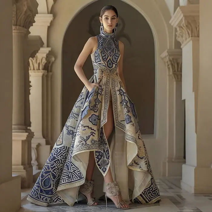 Robe de soirée élégante européenne pour femme