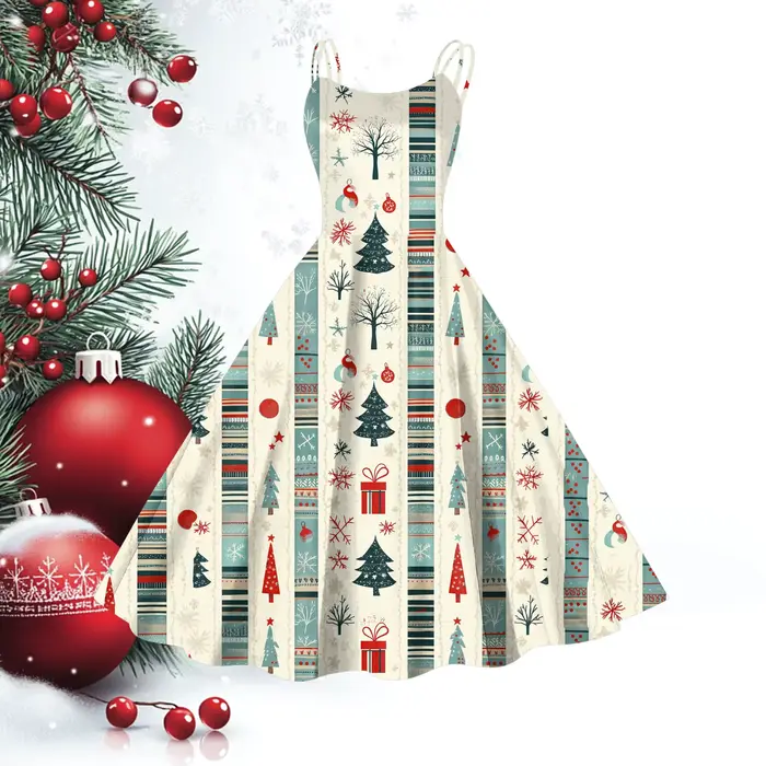 Robe de Soirée de Noël Rouge pour Femme Occasions Spéciales Élégante et Décontractée Tenue de Cocktail Polyvalente