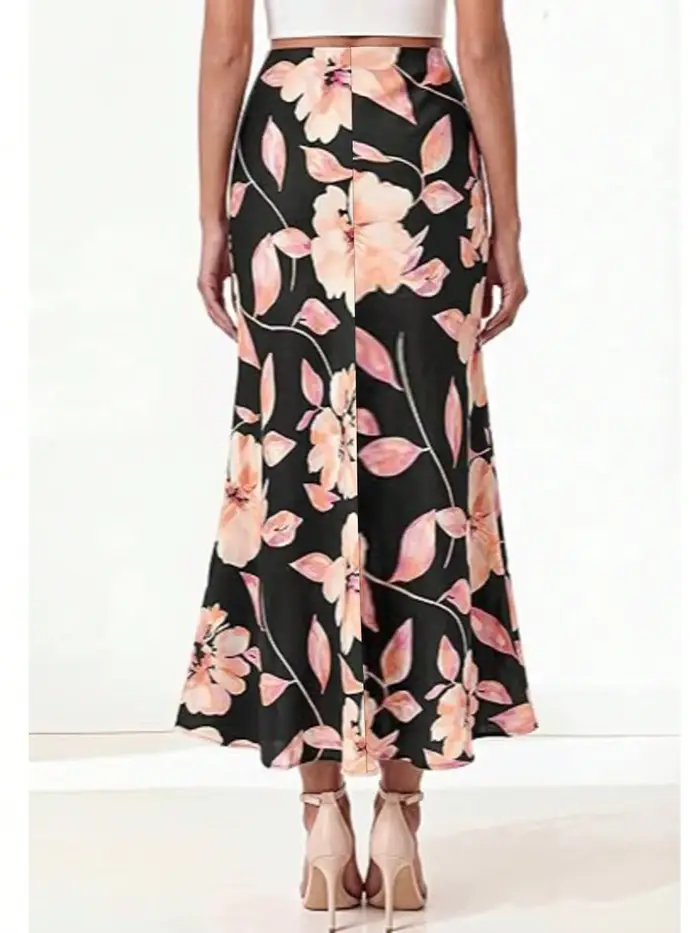 Robe midi polyester style bohème imprimé floral femme printemps été décontractée élégante occassions multiples
