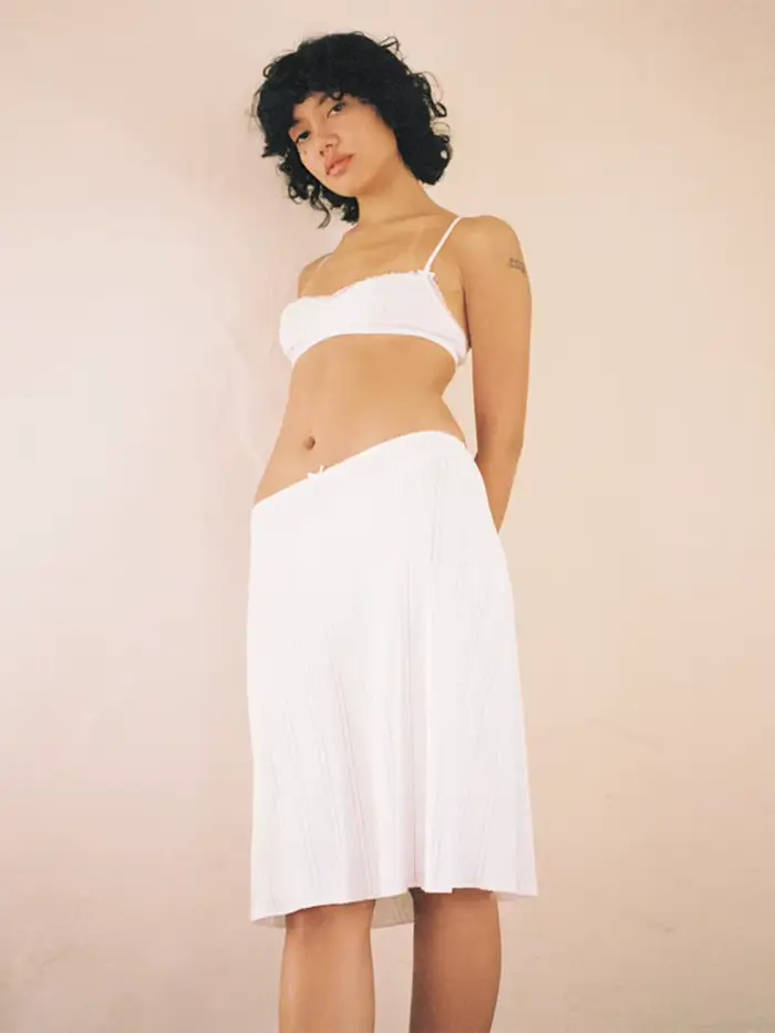 COUCOU Robe mi-longue chic noire et blanche style American Girl, en pur coton bicolore avec nœud