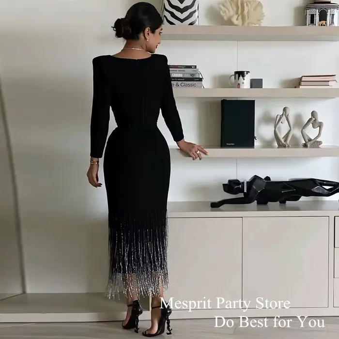 Robe de cocktail noire pour mariage