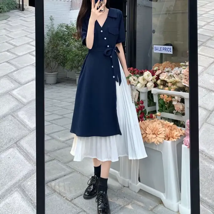 Robe chemise décontractée vintage élégante pour femmes hiver mode coréenne sexy longue maxi occassions spéciales