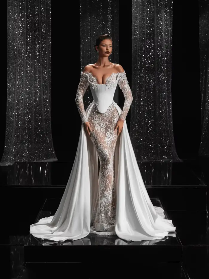 Robe de mariée romantique 2 en 1
