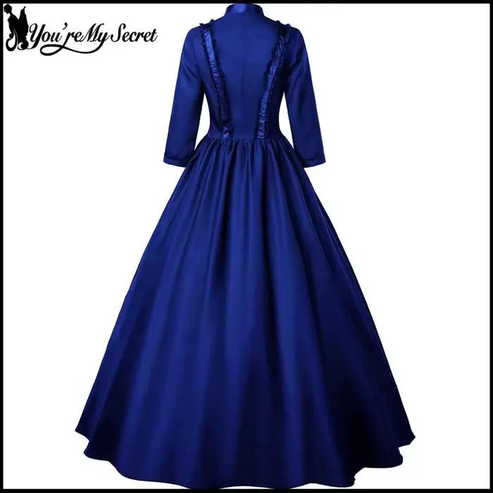 Robe médiévale pour femme avec manches longues pour carnaval, soirée de gala, cosplay et cérémonies spéciales