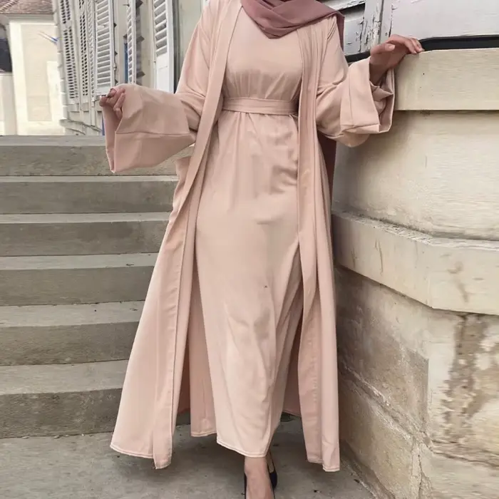 Abaya en polyester décontractée et élégante pour femmes musulmanes occasions spéciales İslam moda için uygun abaya kıyafetleri