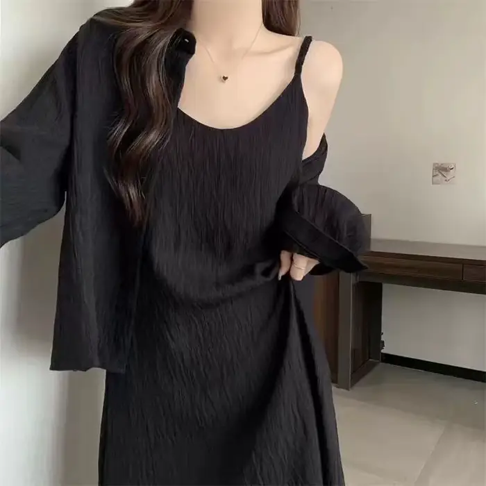 Robe longue d'été de style français pour femmes, bretelles réglables, coupe ajustée, robe maxi fluide, élégante robe bohème pour la plage, robe de cocktail