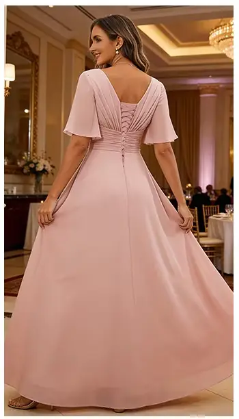 Robes de bal longues à col en V pour femmes 2026