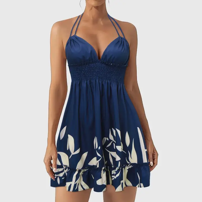 Robe de plage en V profond pour femmes
