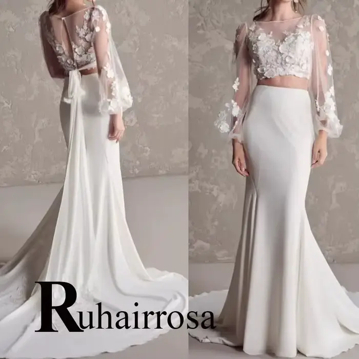 Ruhair charmante sirène robes de mariée