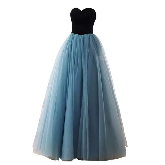 Robes de bal de soirée chérie automne nouveau col en v a-ligne robe