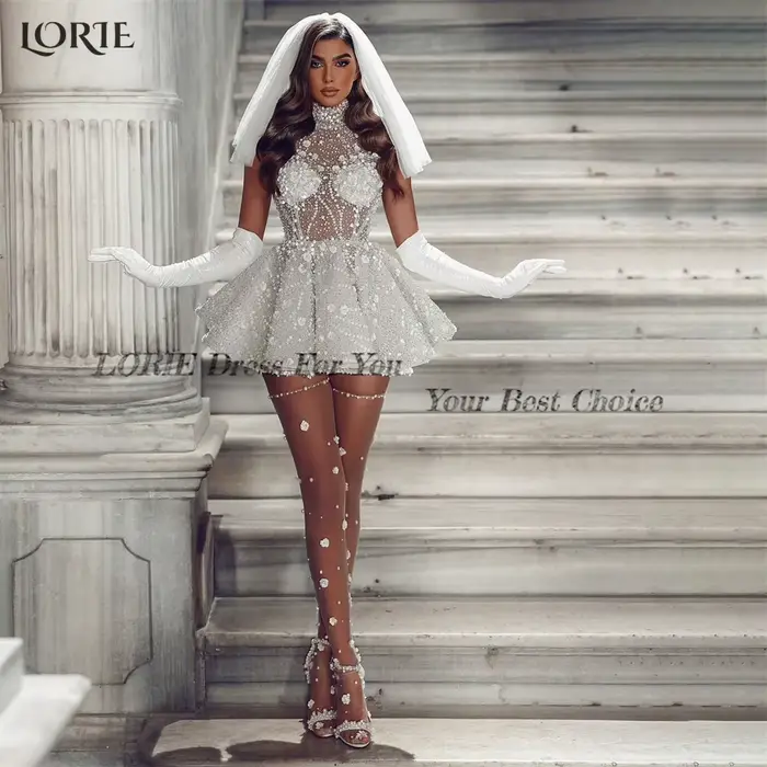 Robe de Mariée en Dentelle Pailletée