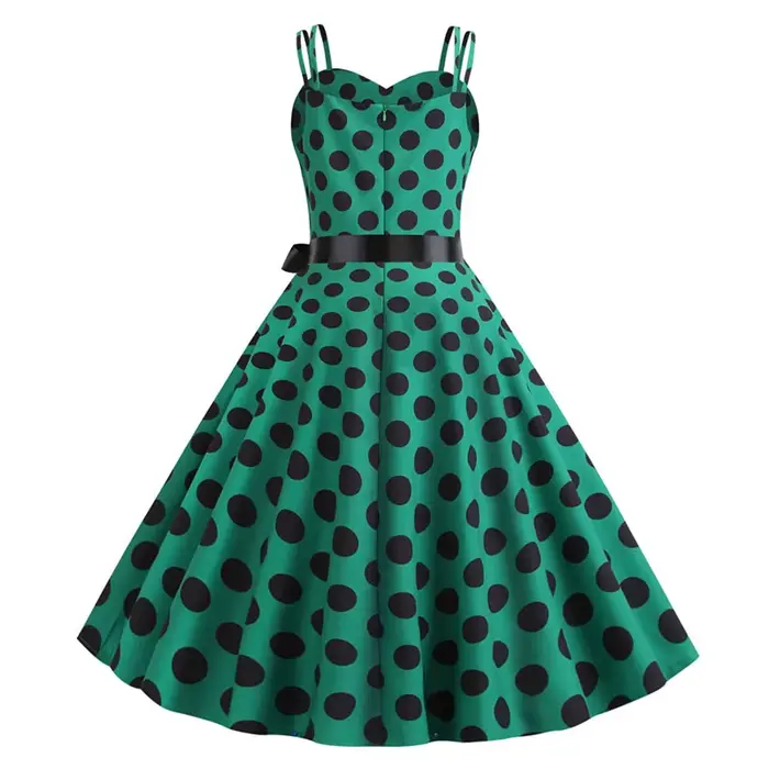 Robe vintage rockabilly à pois pour femmes grandes tailles, décontractée et élégante pour soirées estivales et occasions spéciales