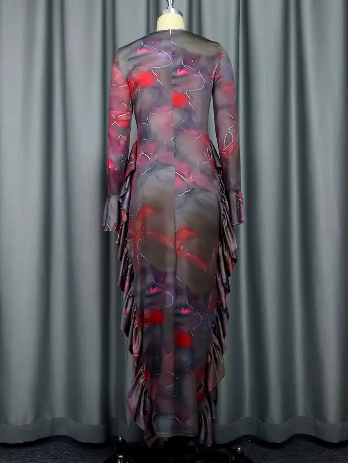 Robe fourreau à imprimé marron