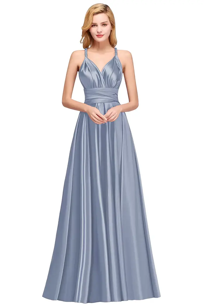 Robe de soirée moderne avec train de cour polyester satinée pour femmes âgées de 25 à 34 ans occasions spéciales soirée officielle élégante à offrir