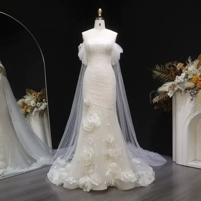 Robes de mariée élégantes Sheer Fairy pour femmes