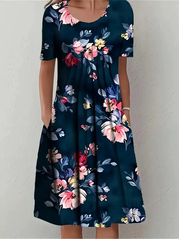 Robe imprimée élégante pour femmes, mode décontractée, nouveau tempérament