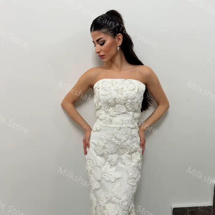 Robes de soirée sirène blanches pour femmes