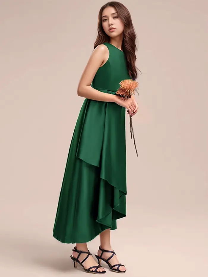 Robes longues vert foncé de haute qualité pour adolescentes