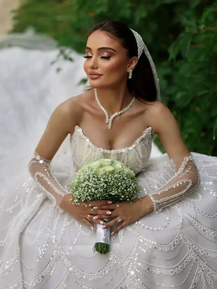 Magnifique Robe de Mariée Femme Coupe A-line