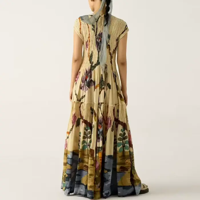Robe de soirée plissée pour femmes