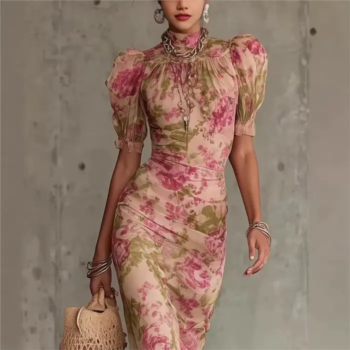 Robe midi moulante sexy pour femme