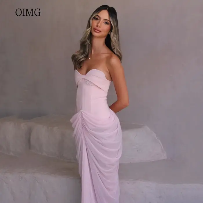 OIMG – robe de bal de forme sirène rose