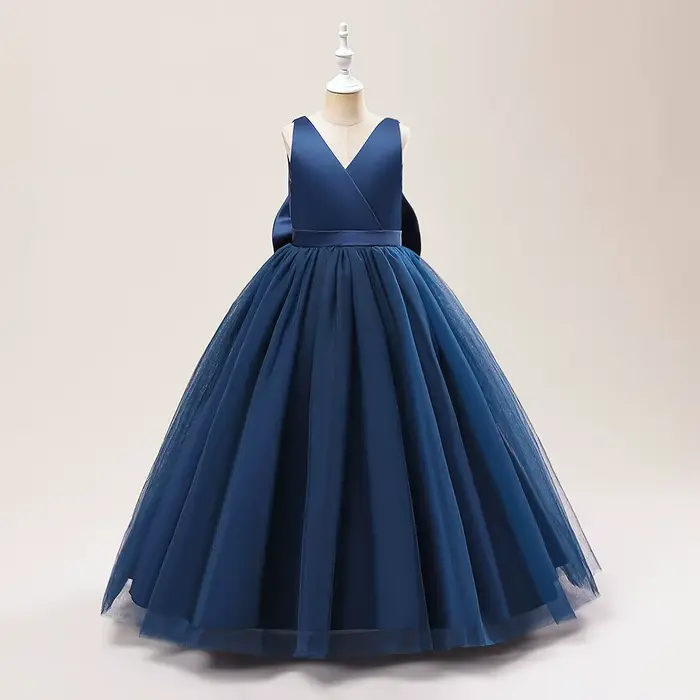 Robes de demoiselle d'honneur blanches longues pour filles