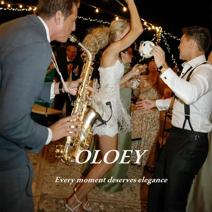 OLOEY luxe bretelles sirène robe De mariée courte paillettes dentelle Mini